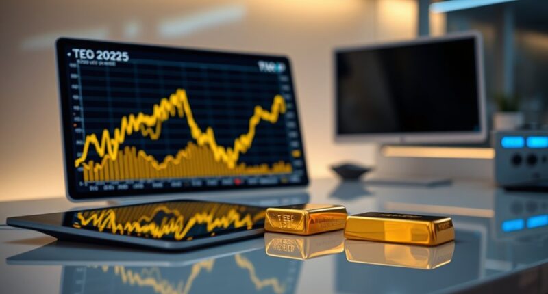 gold tech correlation 2020 2025