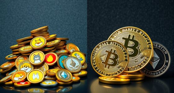 comparing memecoins and blue chip cryptocurrencies