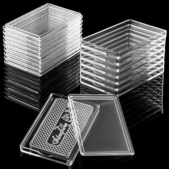 Geiserailie 15 Pack 1 oz Silver Bar Storage Cases
