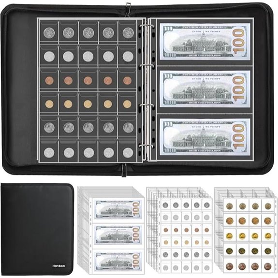 Coin Collection Album with 400 Pockets and Organizer