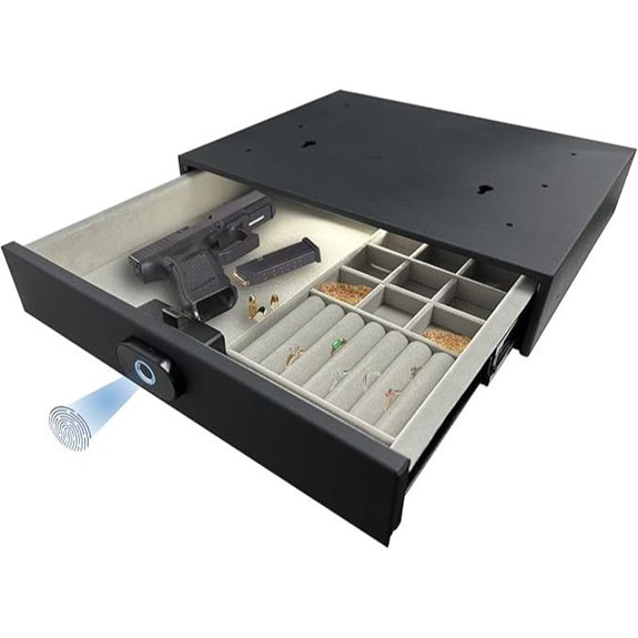 Biometric Steel Gun Safe with LED Light and Quick Access