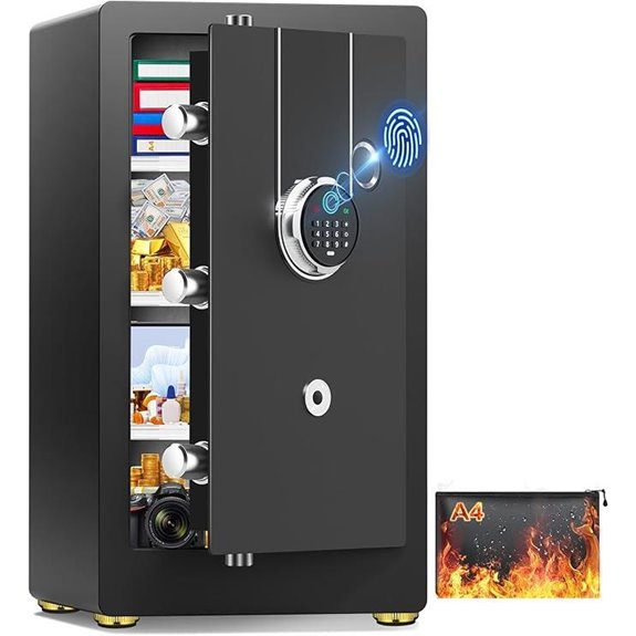 Biometric Fireproof Safe with Waterproof Bag 2.6 Cuft