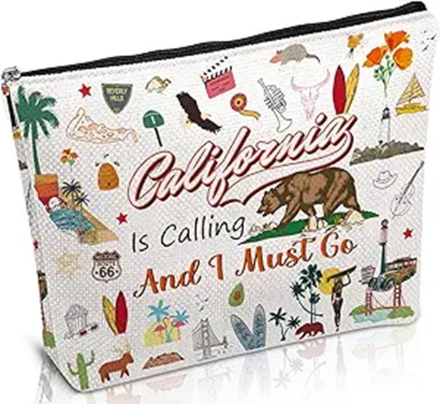 California Travel Gift Souvenirs Cosmetic Bag