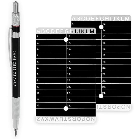 Crypto Seed Bank Steel Backup Wallet (2x24 Words)