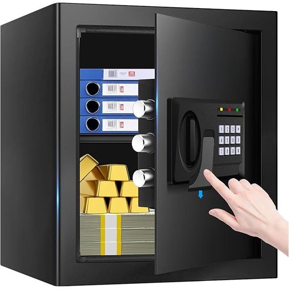 Fireproof Safe with Digital Keypad and Removable Shelf