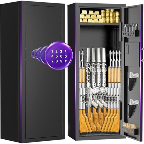 Gun Safe for Rifles and Pistols with Digital Keypad