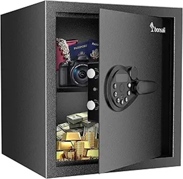 Bonsaii Digital Safe Box with Removable Shelf