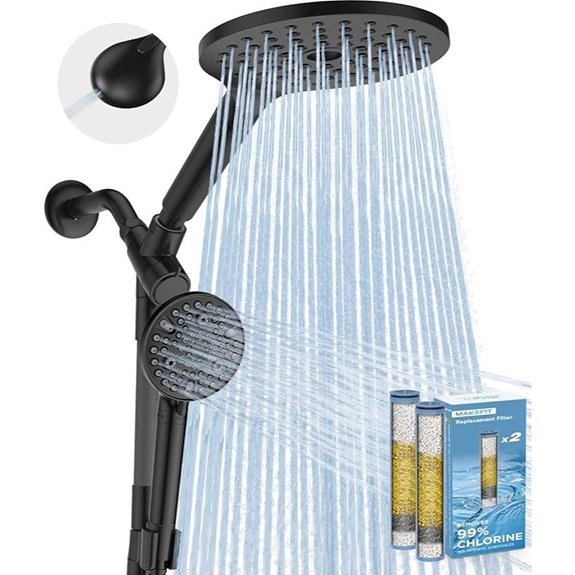 MakeFit Dual Filtered Rain Shower Head Combo