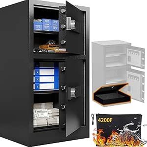 Heavy Duty Fireproof Waterproof Double Door Safe