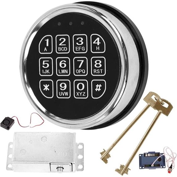 Gun Safe Lock with Solenoid and Override Keys
