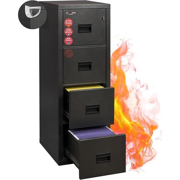 FireKing Turtle 4-Drawer Fire Safe File Cabinet