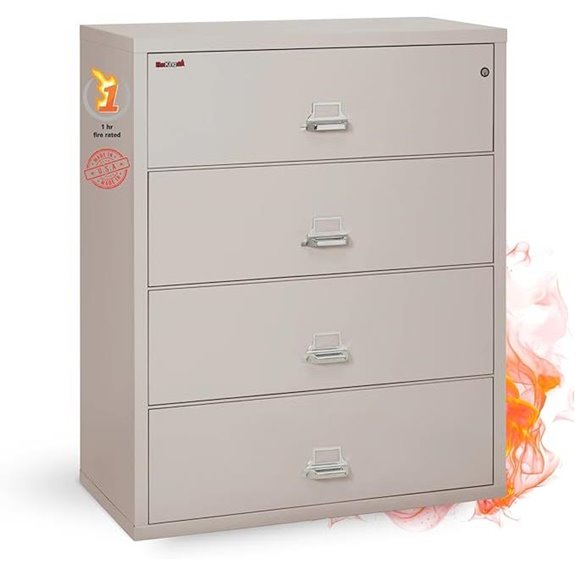 FireKing Fireproof 4-Drawer Lateral File Cabinet