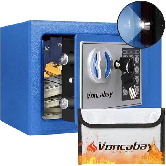 Voncabay Fireproof Digital Money Safe with Passcode