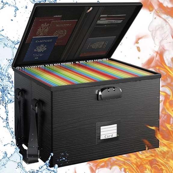 Fireproof Locking Document Organizer with Handle