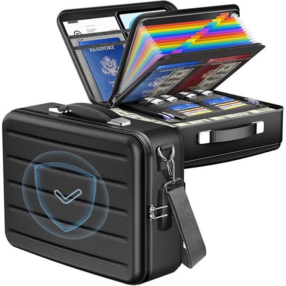 Fireproof Locking Document Safe for Home and Travel