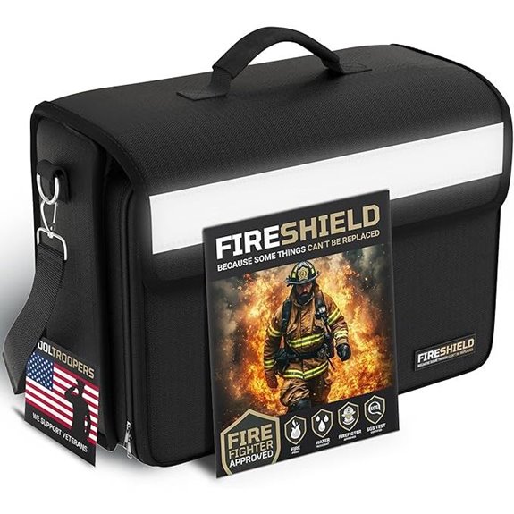 FIRESHIELD PRO Fireproof Document Bag with Organizer