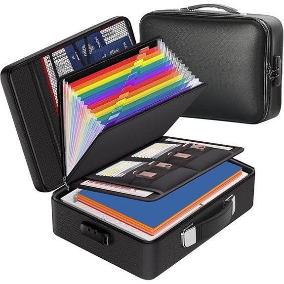 Fireproof Document Organizer Box with Lock