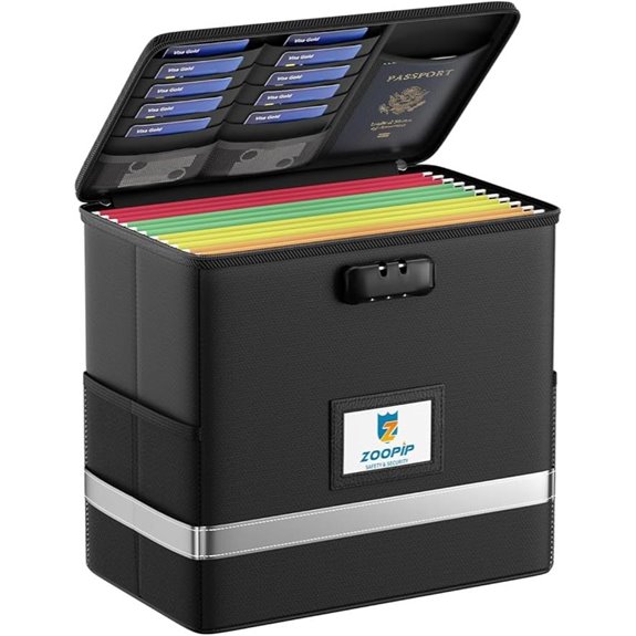 Fireproof Locking File Box with Reflective Strip