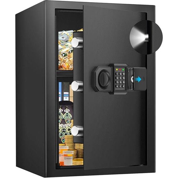 Large Fireproof Safe with Alarm and Removable Shelf