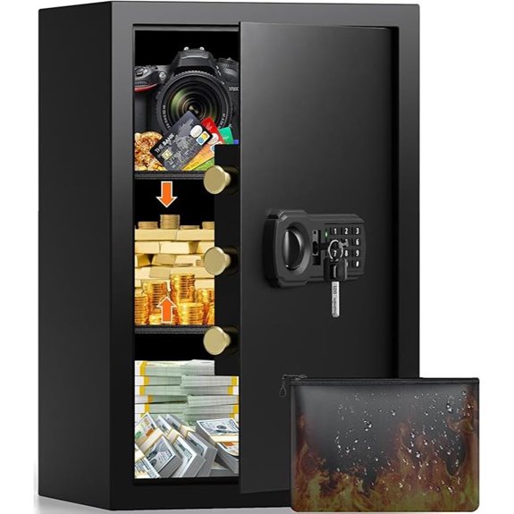Large 5.0 cu ft Anti-Theft Fireproof Safe with Keypad