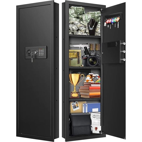 Fireproof Wall Safe with Digital Keypad and Removable Shelf