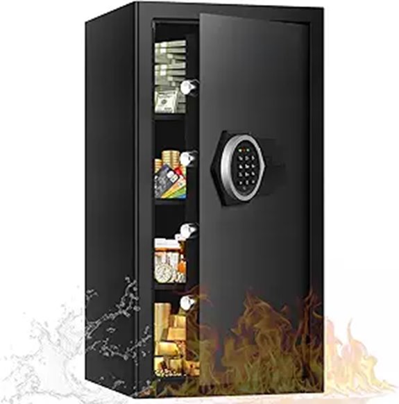 Large Fireproof Waterproof Home Safe with Lock and Keys