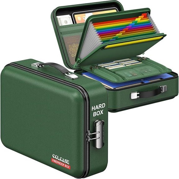 COLCASE Fireproof Waterproof Document Box with Lock