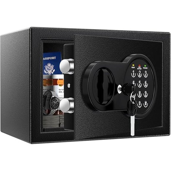 Small Fireproof Waterproof Safe with Pass Code & Key