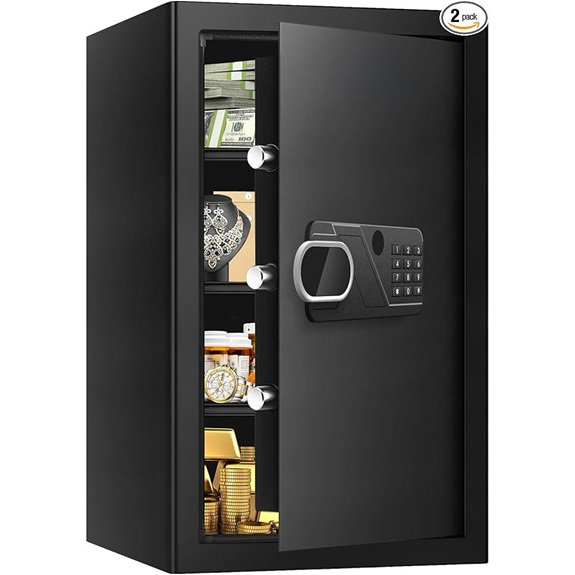 Fireproof Waterproof Home Safe with Alarm and Keypad