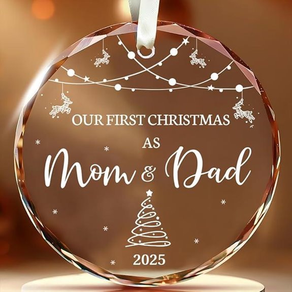 BSQUIELE First Christmas as Mom & Dad Ornament 2025