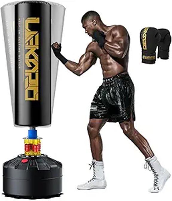 freestanding boxing bag set