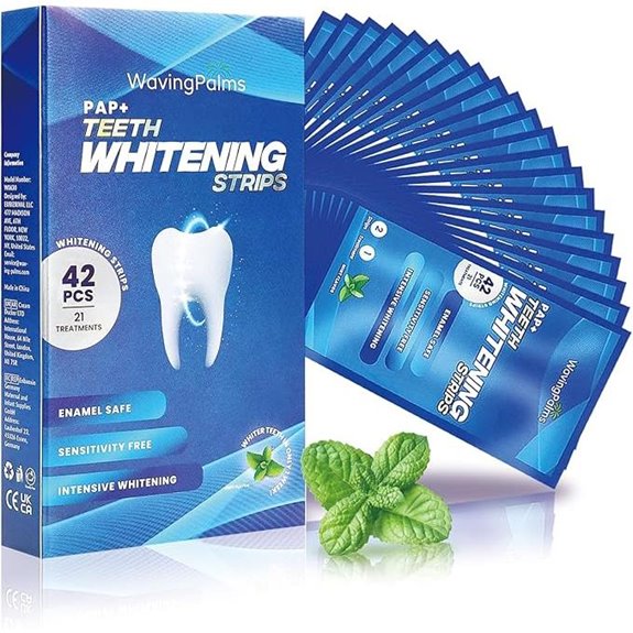 Sensitive Teeth Whitening Strips Hydrogen Peroxide-Free Mint