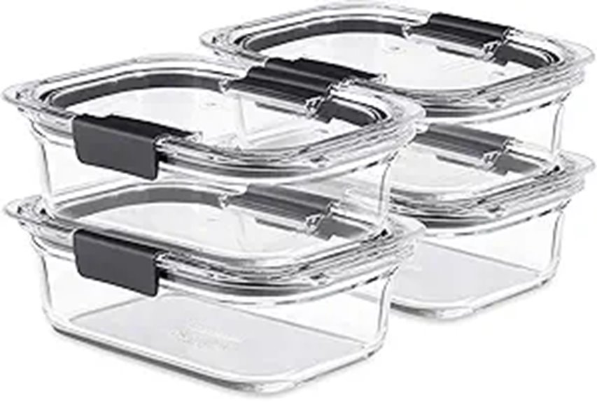 Rubbermaid Brilliance Glass Food Storage Containers (Set of 4)