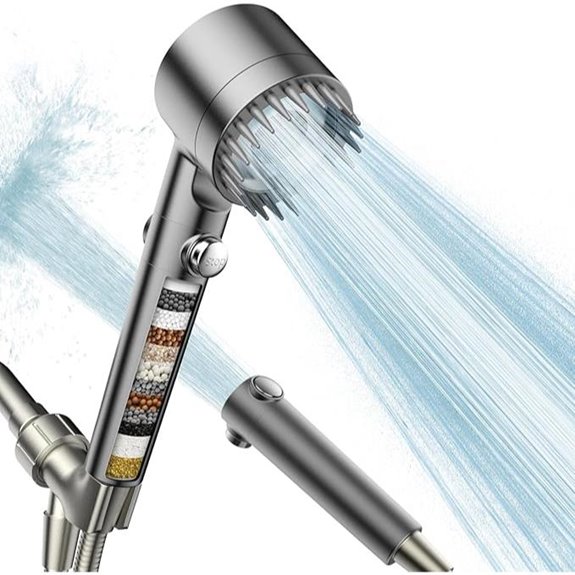 Filtered Shower Head with Handheld & Multiple Spray Modes