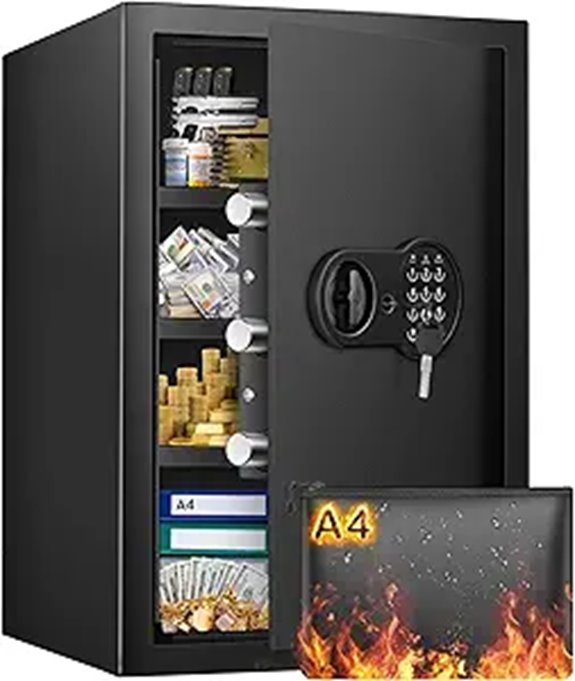 Large Fireproof Waterproof Safe with Digital Keypad