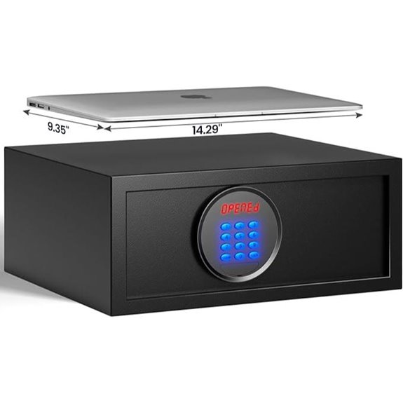 Hotel Safe with LED & Silent Mode 14.57x16.93x7.09