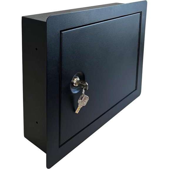 In-Wall Steel Safe with Key Lock for Secure Storage