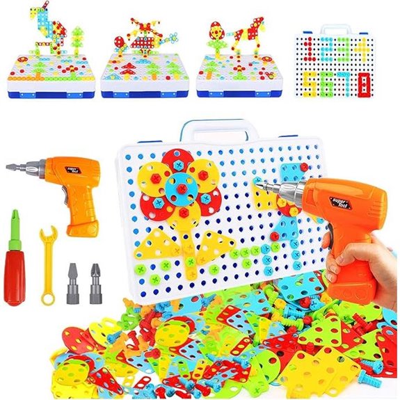 HAPTIME Electric Drill STEM Building Toy for Kids