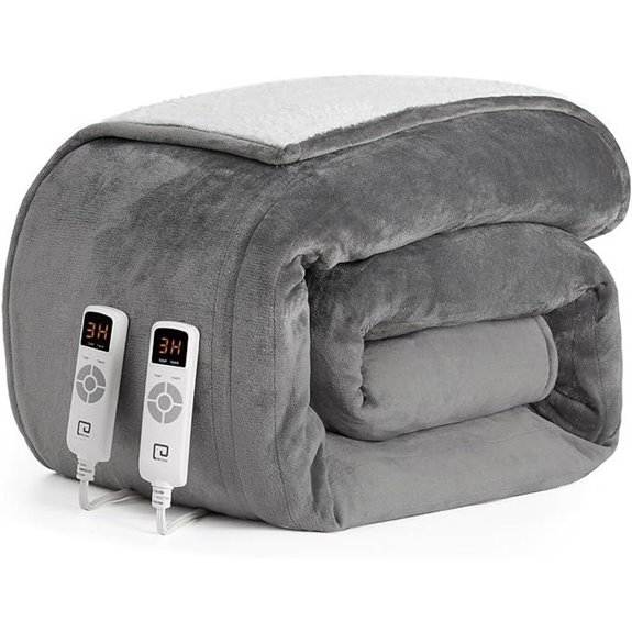 EHEYCIGA King Size Heated Electric Blanket with Dual Controls