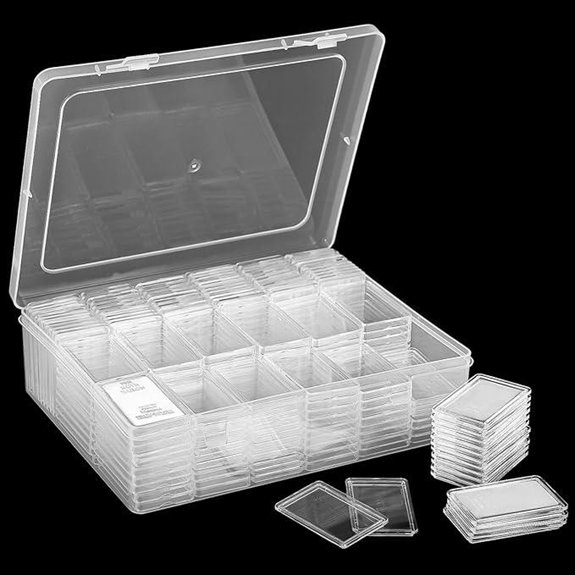 Stackable Coin & Silver Bar Storage Boxes (1 Large 100 Dividers)