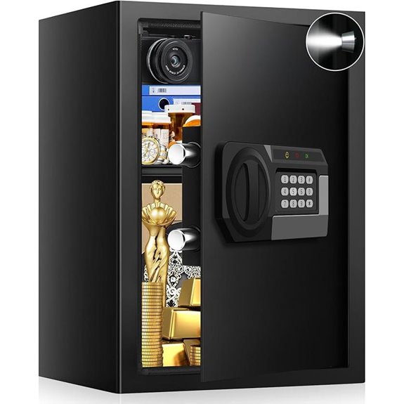Large Water & Fireproof Home Safe with Digital Lock