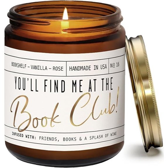 Book Lovers Candle - Old Library Vanilla & Rose