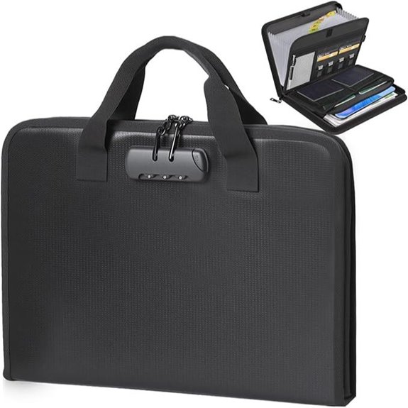 lockable accordion file organizer