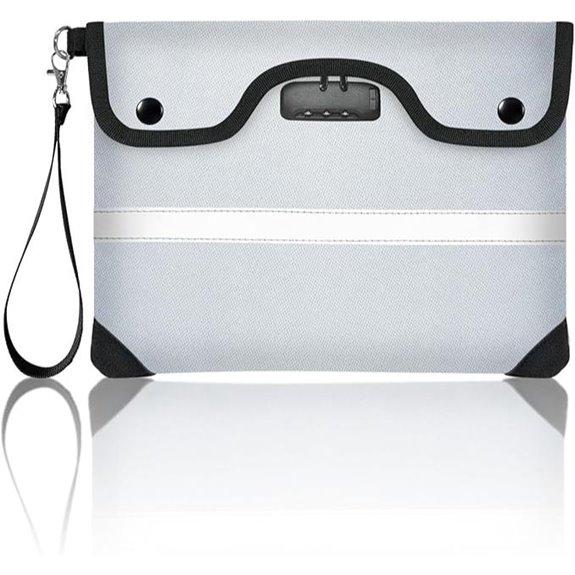 Fireproof Document Bag with Lock and Zipper