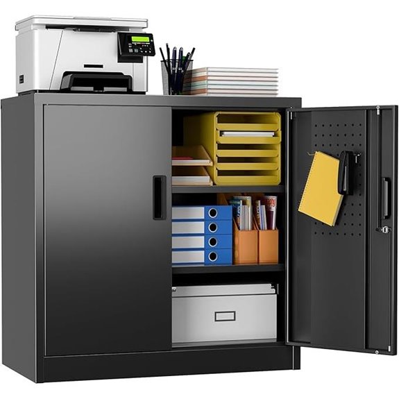 Steel Metal Storage Cabinet with Lockable Doors