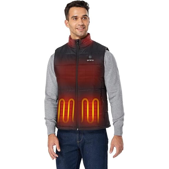 ORORO Men's Heated Vest with USB-C Battery