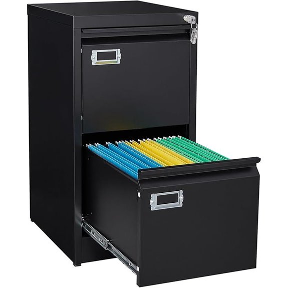 SISESOL Locking 2-Drawer Metal File Cabinet