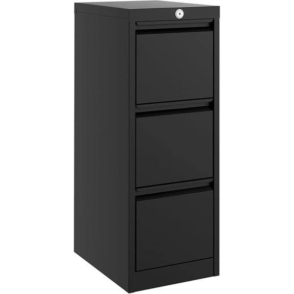 GarveeHome 3-Drawer Metal Locking File Cabinet
