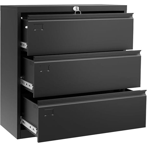 GarveeHome 3-Drawer Metal File Cabinet with Lock
