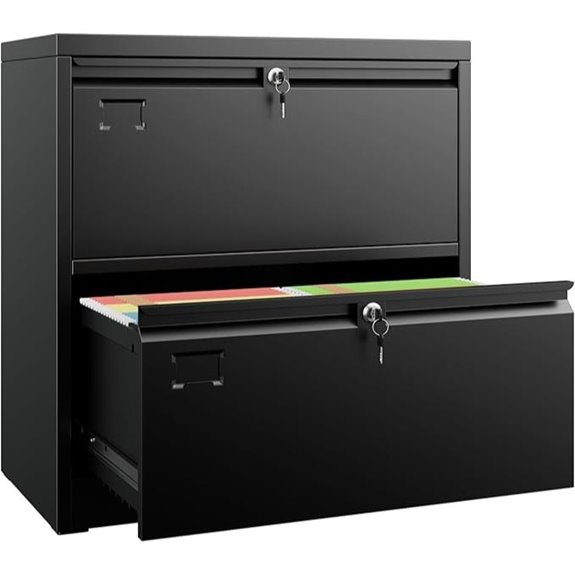 SUXXAN Metal 2-Drawer Locking Lateral Filing Cabinet